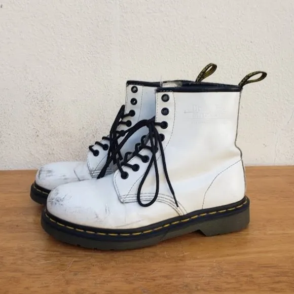 Vintage Dr. Martens White Boots