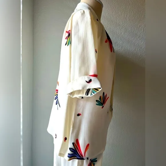 Vintage Floral Polyester 2piece set