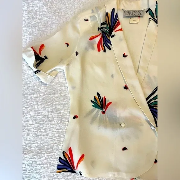Vintage Floral Polyester 2piece set