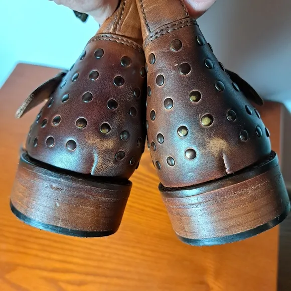 Vintage Foundry Co. Sherry Buckled Leather Boots SZ 8