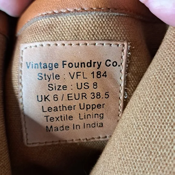 Vintage Foundry Co. Sherry Buckled Leather Boots SZ 8