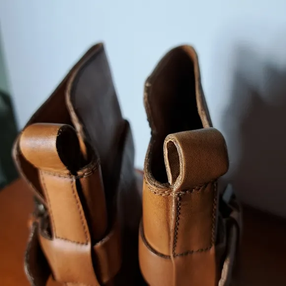 Vintage Foundry Co. Sherry Buckled Leather Boots SZ 8