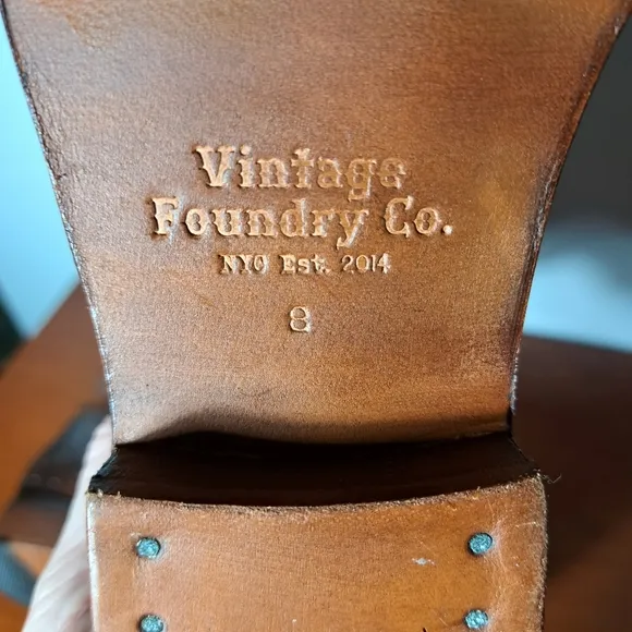 Vintage Foundry Co. Sherry Buckled Leather Boots SZ 8