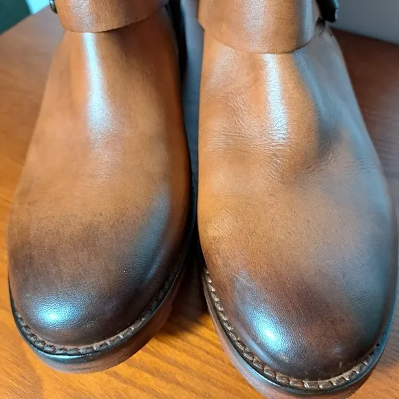 Vintage Foundry Co. Sherry Buckled Leather Boots SZ 8