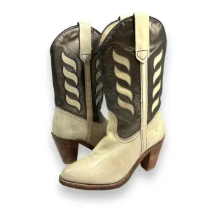 Vintage‎ Frye Western Leather Metallic Cowgirl Boots Womens 6.5B