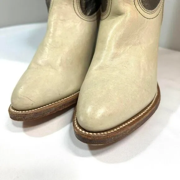 Vintage‎ Frye Western Leather Metallic Cowgirl Boots Womens 6.5B