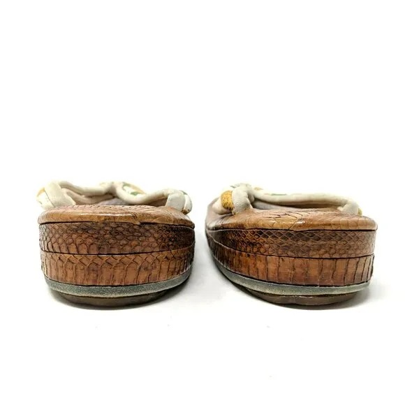 Vintage Geisha Sandal Shoes Japan Traditional Handmade