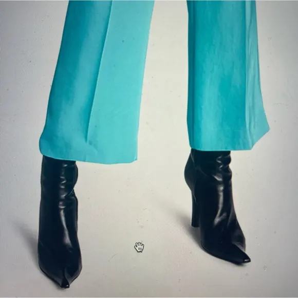 Vintage Gucci black leather pointed toe boots Sz 35 1/2