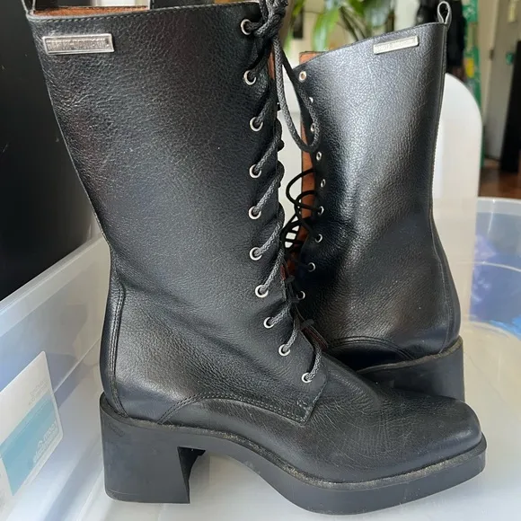 Vintage Harley-Davidson Heeled Motorcycle Boots