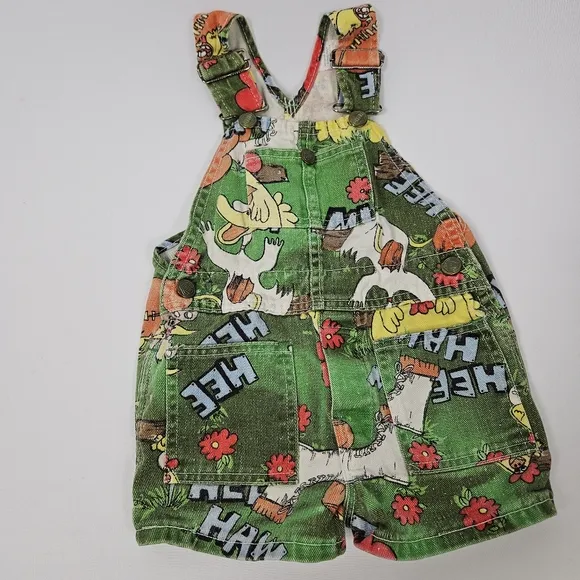 Vintage Hee Haw overall shorts kids 12 months ( see measurements)