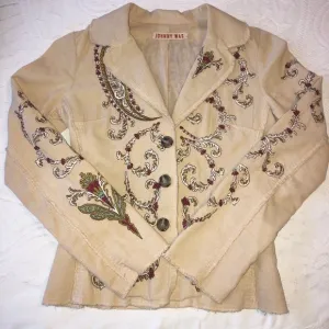Vintage Johnny Was Embroidered Paisley Corduroy Jacket