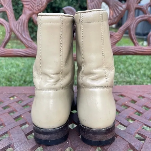 Vintage Justin George Strait Kiltie Blonde Girls Cowgirl Western Boots