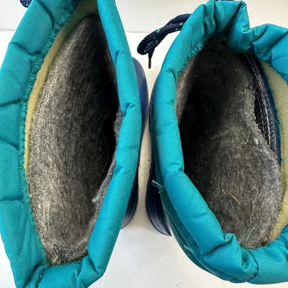 Vintage LaCrosse Winter Snow Boots Insulated Waterproof Blue Teal Kids Size 5