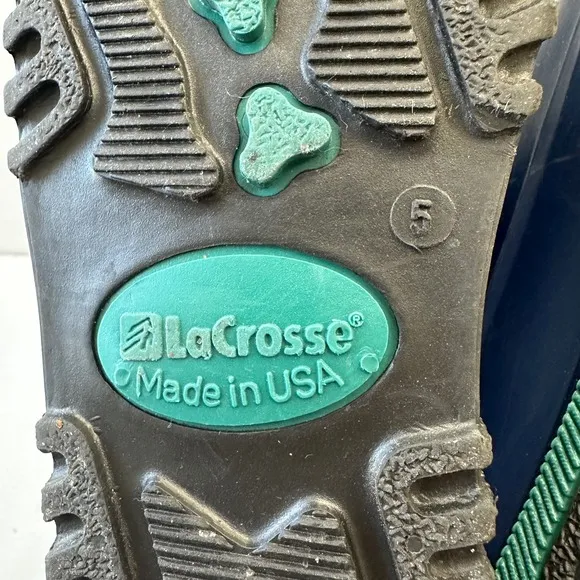 Vintage LaCrosse Winter Snow Boots Insulated Waterproof Blue Teal Kids Size 5