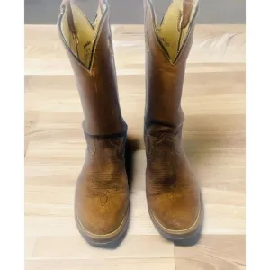 Vintage Larado Cowboy Boots Brown Leather Western Shoes USA Made 19051 SZ 8 D