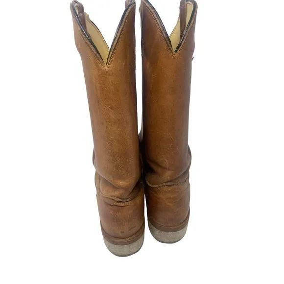 Vintage Larado Cowboy Boots Brown Leather Western Shoes USA Made 19051 SZ 8 D