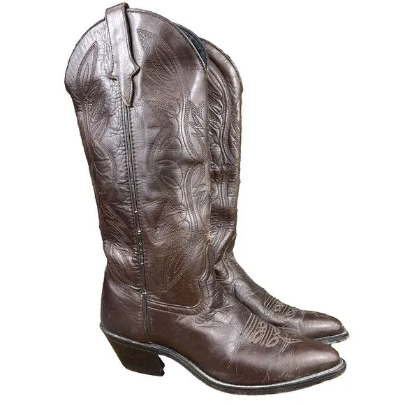 Vintage Laredo Cowgirl Western Leather Boots Women's 7 M