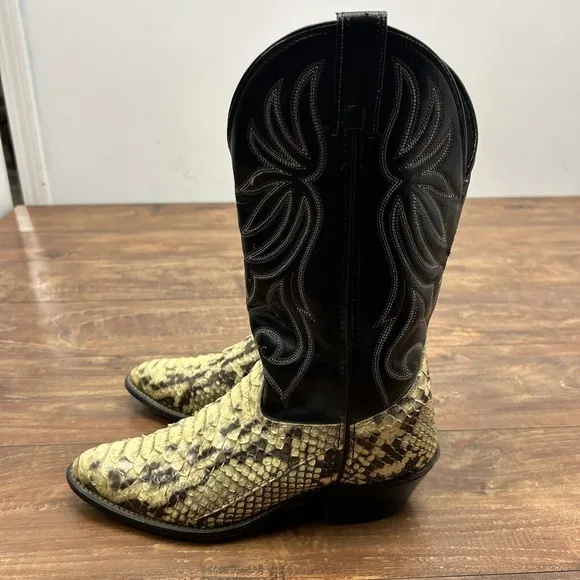 Vintage Laredo Womens Cowgirl Western Exotic Snake Skin Boots Style #956 Sz 9 M