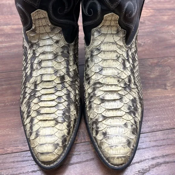 Vintage Laredo Womens Cowgirl Western Exotic Snake Skin Boots Style #956 Sz 9 M