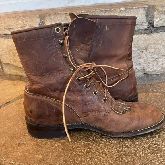 Vintage Leather Justin Roper Boots