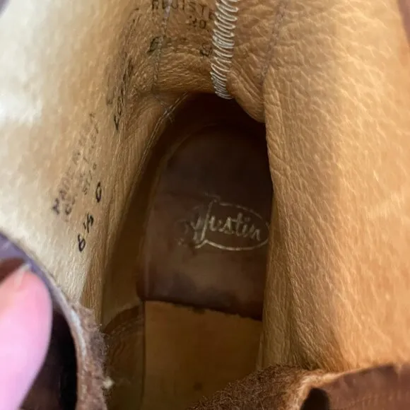 Vintage Leather Justin Roper Boots