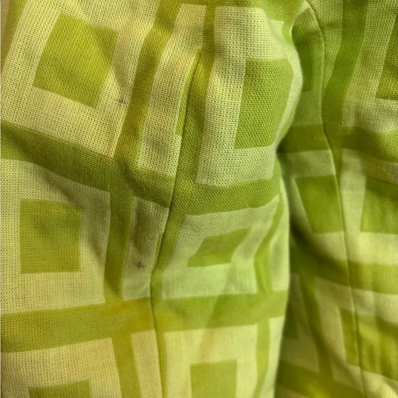 Vintage Lime Green Versace Jeans Couture Blazer – Geometric Jacquard (NWT)