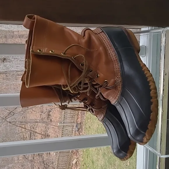 Vintage LL Bean 9&quot; Duck Boots Maine Hunting Shoe Made in USA Mens 7
