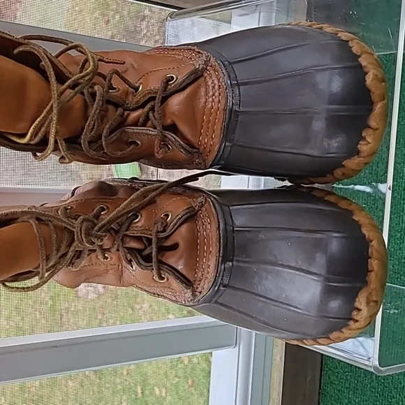 Vintage LL Bean 9&quot; Duck Boots Maine Hunting Shoe Made in USA Mens 7