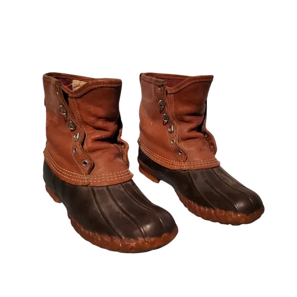 Vintage L.L. Bean Maine Hunting Shoe Lace-Up Boots Women's Size 9M, USA