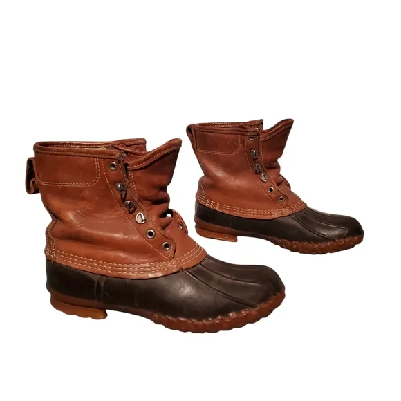 Vintage L.L. Bean Maine Hunting Shoe Lace-Up Boots Women's Size 9M, USA