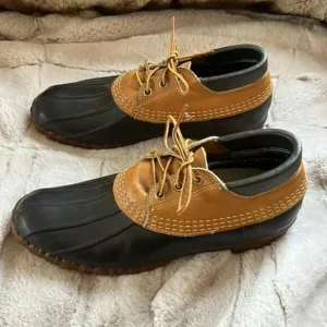 Vintage LL Bean Original Maine Hunting Shoe Leather Duck 3 Hole USA