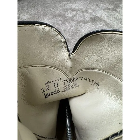 Vintage Mens Boots Leather Laredo‎ Boots - made in USA Size US 9