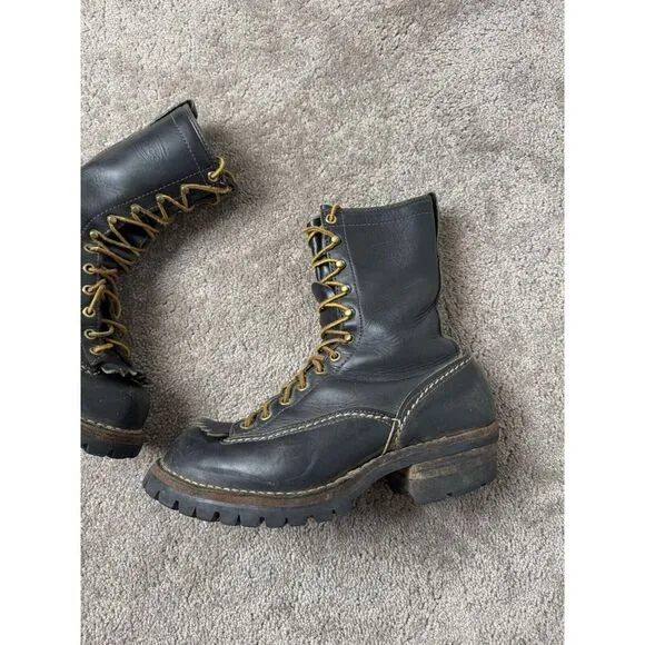 Vintage‎ Mens Boots WESCO 3500 Jobmaster lug sole, Made In USA, Size US 7.5D