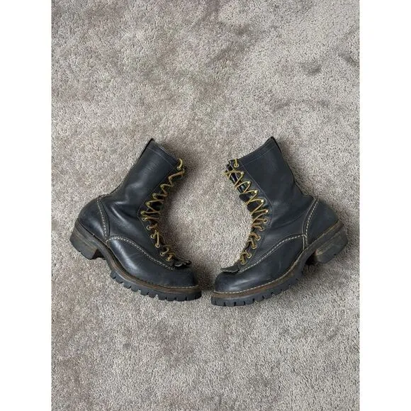 Vintage‎ Mens Boots WESCO 3500 Jobmaster lug sole, Made In USA, Size US 7.5D