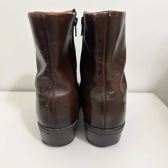 Vintage Mens Durango Brown Side Zip Cowboy Boots Size 8.5 EE USA Western Logo