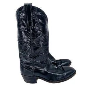 Vintage Men's Frye Western Style Boots Black 9