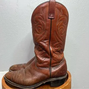 Vintage men’s leather western cowboy boots size 9