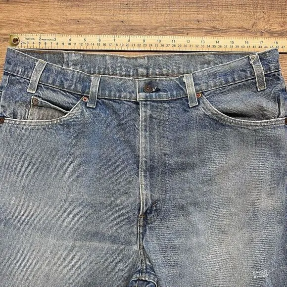 Vintage Men's Levis 38x32 Jeans 20517-0217 Saddleman‎ Bootcut Orange Tab