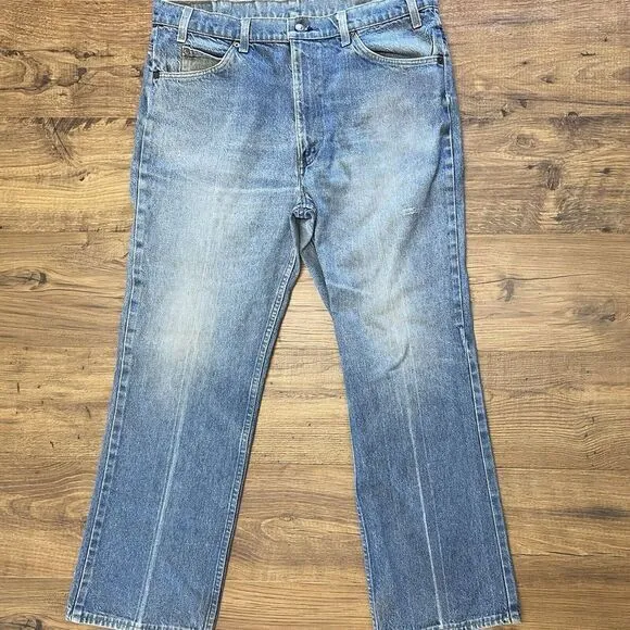 Vintage Men's Levis 38x32 Jeans 20517-0217 Saddleman‎ Bootcut Orange Tab