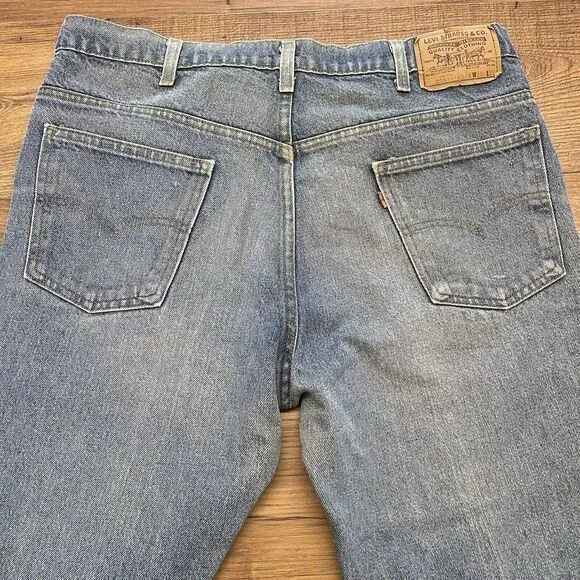 Vintage Men's Levis 38x32 Jeans 20517-0217 Saddleman‎ Bootcut Orange Tab