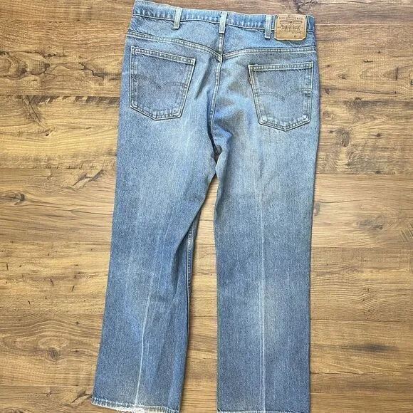 Vintage Men's Levis 38x32 Jeans 20517-0217 Saddleman‎ Bootcut Orange Tab