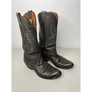 Vintage Mens Nocona Leather Cowboy Boots Gray Size 8.5 2E