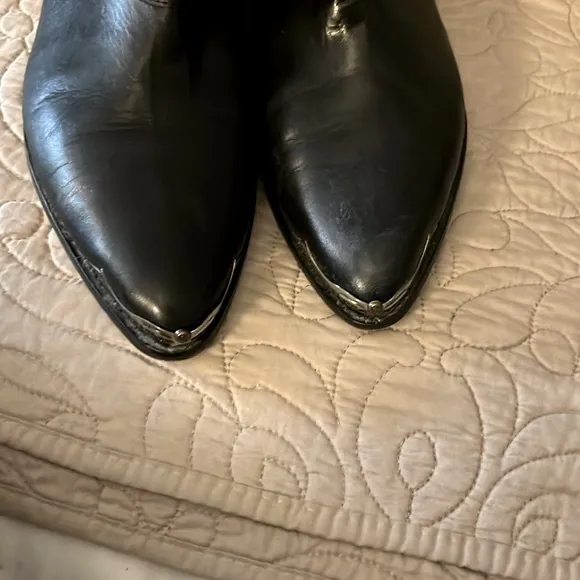 Vintage Men’s Paolo Fellicce Black Leather Southwestern Dingo Boots Sz 11