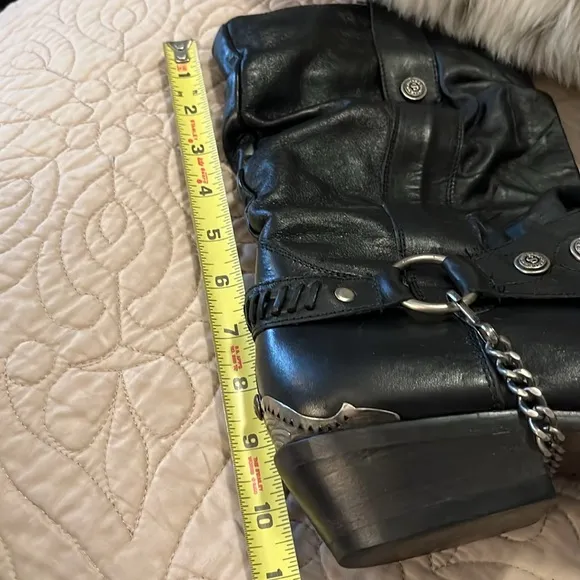 Vintage Men’s Paolo Fellicce Black Leather Southwestern Dingo Boots Sz 11