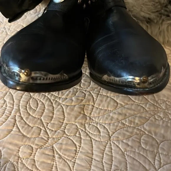 Vintage Men’s Paolo Fellicce Black Leather Southwestern Dingo Boots Sz 11