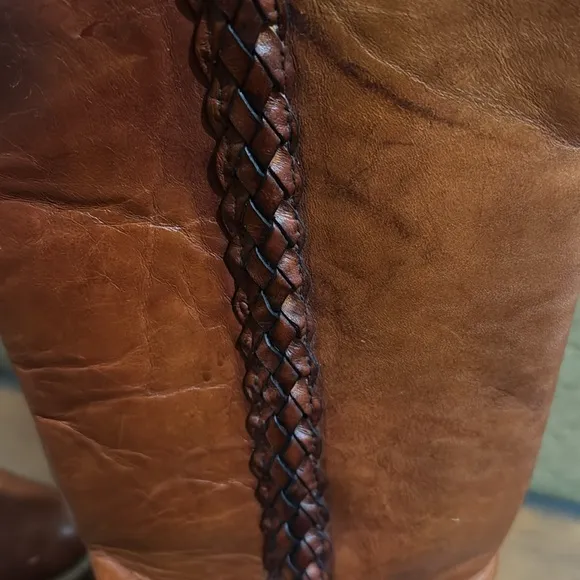 Vintage Miss Capezio Braided Leather Tall Riding Boots  Women’s 6 1/2 Med