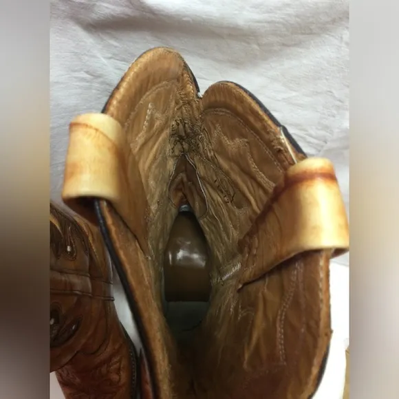 Vintage Miss Capezio Marbled Leather Butterfly Boots  7 1/2 size