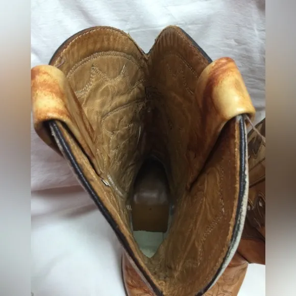Vintage Miss Capezio Marbled Leather Butterfly Boots  7 1/2 size