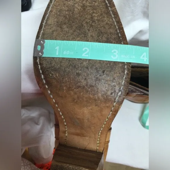 Vintage Miss Capezio Marbled Leather Butterfly Boots  7 1/2 size