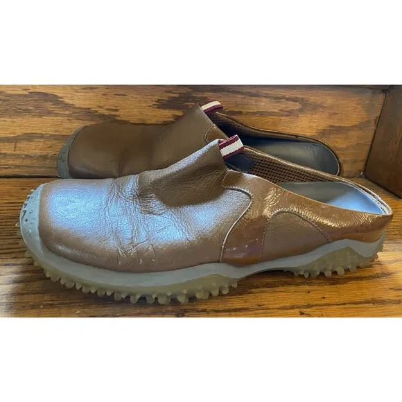 Vintage Miu Miu PRADA Italy Leather mules clogs Men’s US Size 8, UK 7